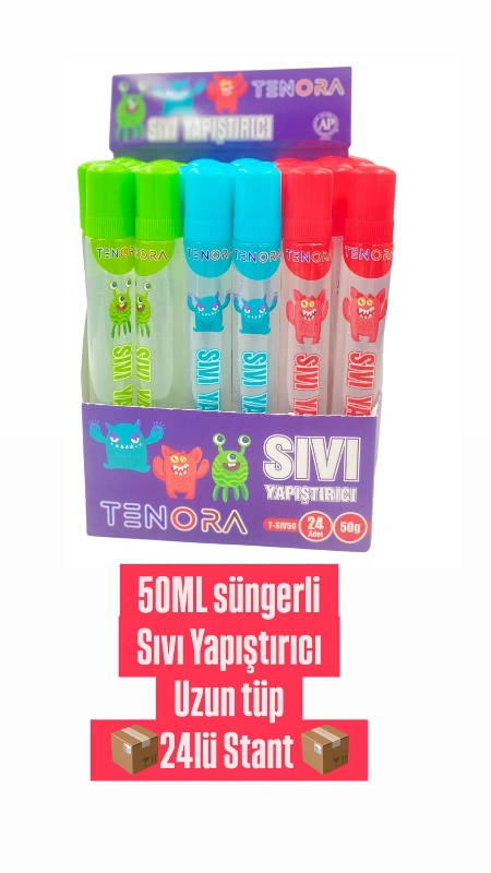 TENORA 50ML SIVI YAPIŞTIRICI UZUN ŞİŞE / 24LÜ PAKET
